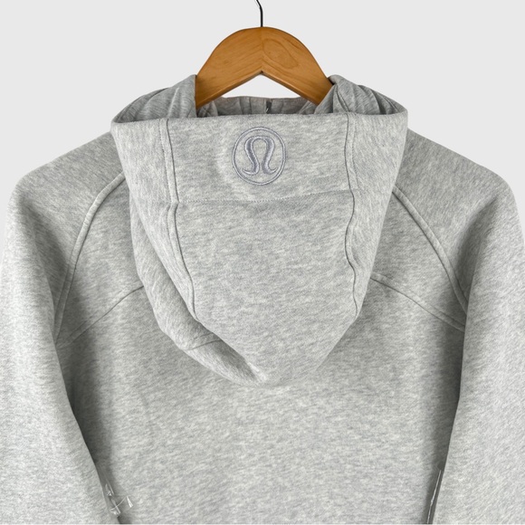 NWT Lululemon Scuba Full-Zip Cropped Hoodie In Heathered Grey - Picture 5 of 11